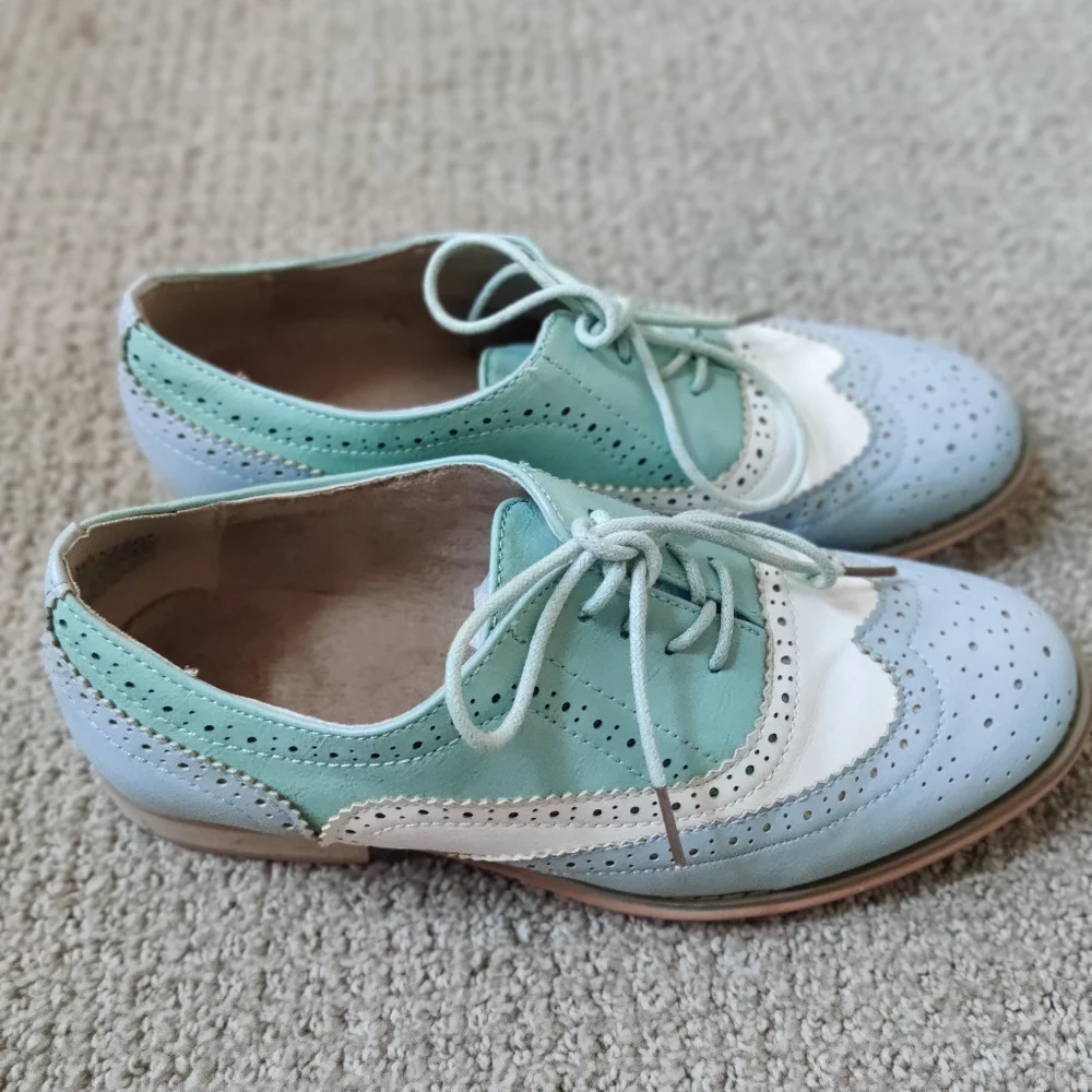 Wanted Babe Blue Saddle Shoes Size 7.5 - Picture 10 of 11